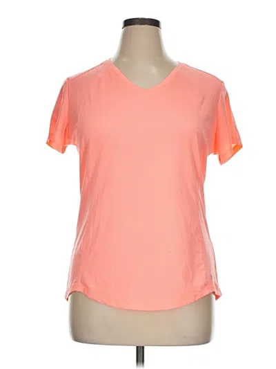 Pre-owned Hannah Short Sleeve Top Orange V Neck Tops