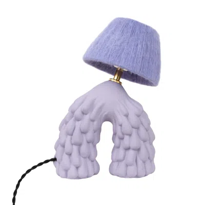 Pre-owned Hannah Simpson Studio 'follow' Table Lamp - Wisteria Purple With Matching Shade
