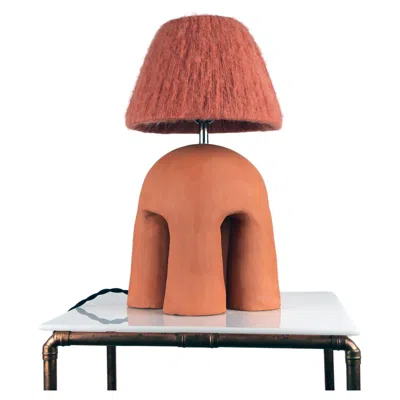Pre-owned Hannah Simpson Studio Malvern Terracotta Table Lamp In Orange