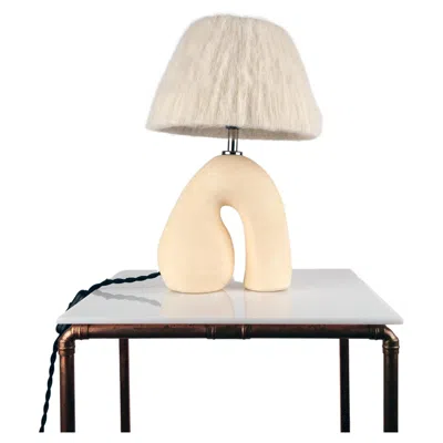 Pre-owned Hannah Simpson Studio 'opposée' Table Lamp - Californian Cream 'matte' In White