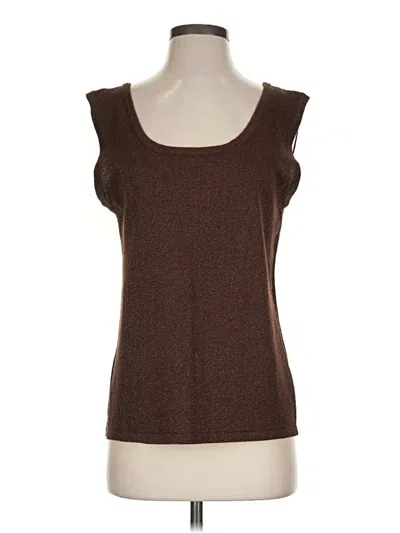 Pre-owned Hannah Sleeveless T-shirt In Brown