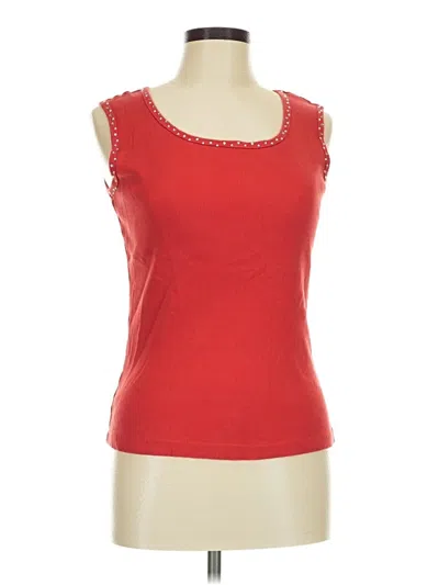 Pre-owned Hannah Tank Top Red Sweetheart Neckline Tops