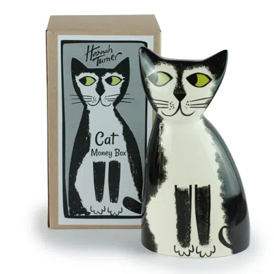 Hannah Turner Black & White Cat Money Box