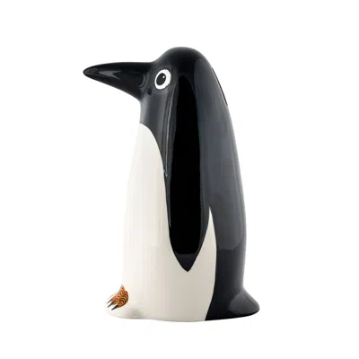 Hannah Turner Black Penguin Money Box In Multi