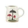 Hannah Turner Black / White / Green Toadstool Small Jug In Multi