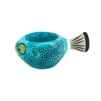 Hannah Turner Blue Fish Egg Cup