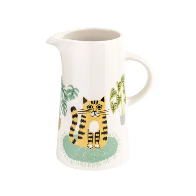 Hannah Turner Cat Tall Jug In Multi