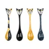 Hannah Turner Ceramic Cat Spoons In Multi