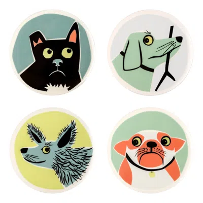 Hannah Turner Dog Coasters In Animal Print