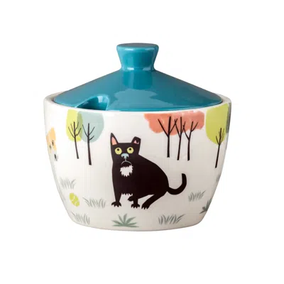 Hannah Turner Dog Sugar Bowl With Lid In Multi