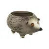 Hannah Turner Grey Handmade Ceramic Hedgehog Planter In Gray