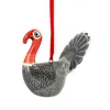 Hannah Turner Grey / Red Turkey Hanging Decoration In Multi