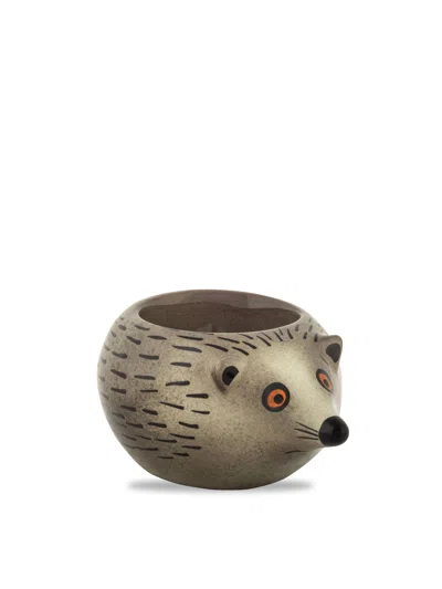 Hannah Turner Hedgehog Egg Cup In Grey