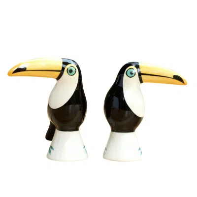 Hannah Turner Neutrals / Black Toucan Salt & Pepper Shakers
