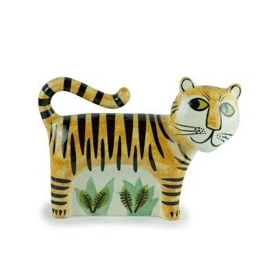 Hannah Turner Neutrals Tiger Money Box In Multi