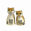 Hannah Turner Orange Tiger Salt & Pepper Shakers In Orange