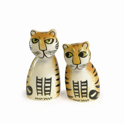 Hannah Turner Orange Tiger Salt & Pepper Shakers