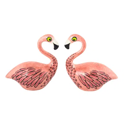 Hannah Turner Pink Flamingo Salt & Pepper Set