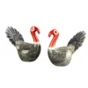 Hannah Turner Red / Grey Turkey Salt & Pepper Shakers In Gray