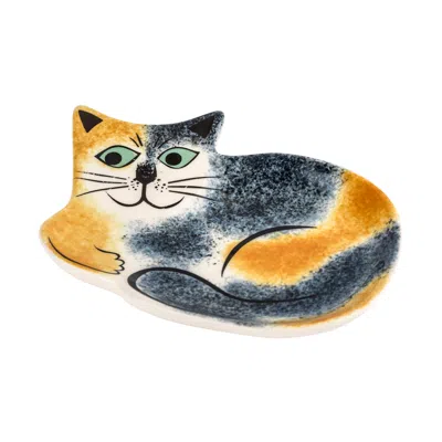 Hannah Turner Tortoiseshell Cat Trinket Dish In Multi