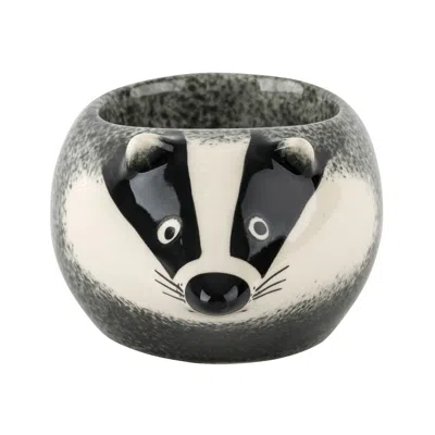 Hannah Turner White / Black / Grey Badger Egg Cup