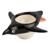 Hannah Turner White / Black Penguin Egg Cup In Black