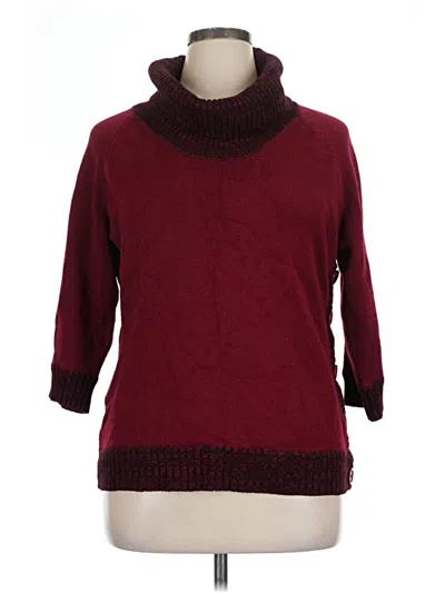 Pre-owned Hannah Turtleneck Sweater In Burgundy