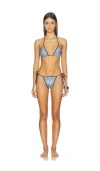 Hanne Bloch Knit Triangle Bikini Set In Multi
