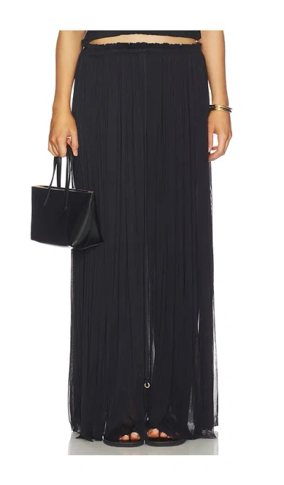 Hanne Bloch Silk Tulle Skirt In Black