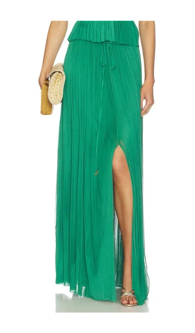 Hanne Bloch Silk Tulle Skirt In Green