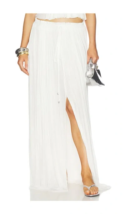 Hanne Bloch Silk Tulle Skirt In White