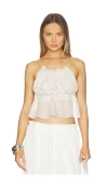 Hanne Bloch Square String Top In White