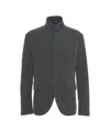Hannes Roether Blazer With High Collar And Multi-button Closures In Gray