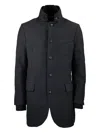 Hannes Roether Button Pocket Coat In Black