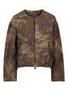 Hannes Roether Buttoned Abstract Jacket In Brown