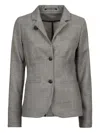 Hannes Roether Buttoned Notched-lapels Blazer In Gray
