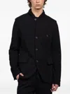 Hannes Roether Buttoned Pocket Jacket In Black