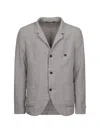 Hannes Roether Button-fastening Patch-pocket Blazer In Gray