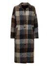 Hannes Roether Check-pattern Buttoned Coat In Multi