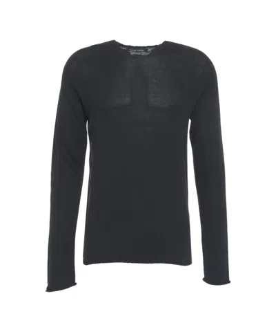 Hannes Roether Classic Knit Sweater With Ribbed Collar