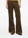 Hannes Roether Corduroy Flared Trousers In Brown