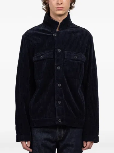 Hannes Roether Corduroy Shirt In Black