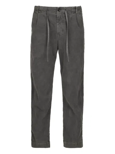 Hannes Roether Drawstring Pleated Trousers In Gray