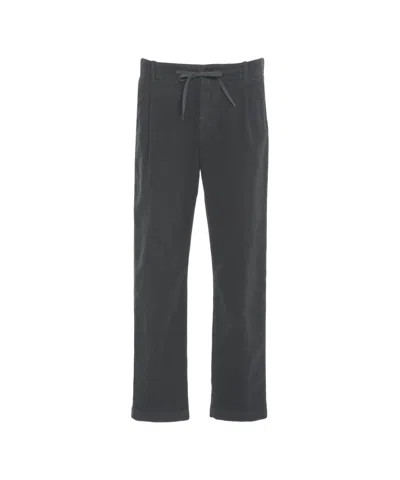 Hannes Roether Grey Trousers With Drawstring Waist And Refined Comfort In Gray