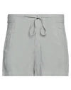 HANNES ROETHER HANNES ROETHER MAN SHORTS & BERMUDA SHORTS SAGE GREEN SIZE M VISCOSE, LINEN
