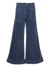 Hannes Roether Patch-pocket Cuffed Trousers In Blue