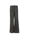 Hannes Roether Polka Dot-print Drawstring Trousers In Black