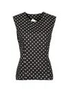 Hannes Roether Polka-dot Open-back Top In Black