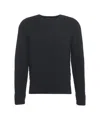 Hannes Roether Refined Black Wool Sweater With Ribbed Texture In Black