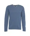 Hannes Roether Refined Wool Sweater With Ribbed Trim In Blue